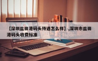 【深圳盐田港码头待遇怎么样】,深圳市盐田港码头收费标准