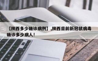 【陕西多少确诊病例】,陕西目前新冠状病毒确诊多少病人!